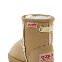 Load image into Gallery viewer, kids beige winter fur boots