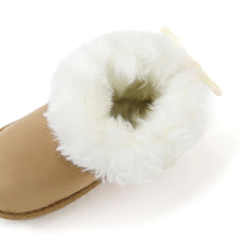 Load image into Gallery viewer, kids beige winter fur boots