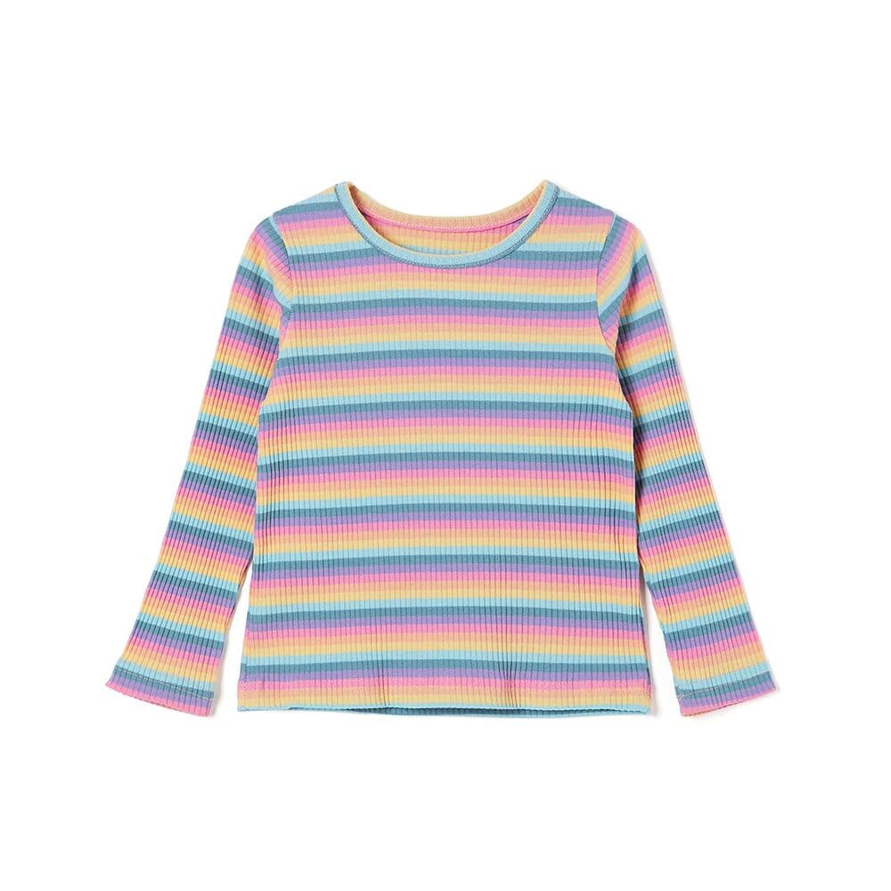 girls rainbow pastel t-shirt