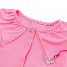 将图片加载到图库查看器,girls pink cardigan