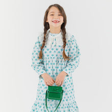 将图片加载到图库查看器,girls blue heart dress