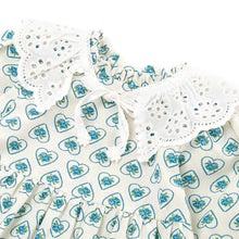将图片加载到图库查看器,girls blue heart dress