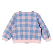 Load image into Gallery viewer, girls pink check cardigan
