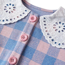 Load image into Gallery viewer, girls pink check cardigan

