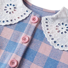 将图片加载到图库查看器,girls pink check cardigan