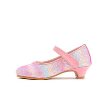 将图片加载到图库查看器,girls pink glitter mary jane shoes