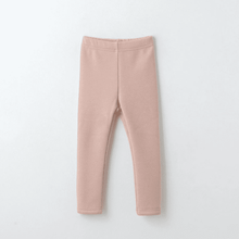 Load image into Gallery viewer, kids pink fleece leggings
