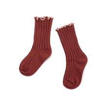 将图片加载到图库查看器,kids wine colored socks