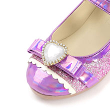 将图片加载到图库查看器,girls purple glitter mary jane shoes