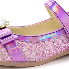 将图片加载到图库查看器,girls purple glitter mary jane shoes