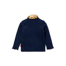 将图片加载到图库查看器,girls navy frilled t-shirt