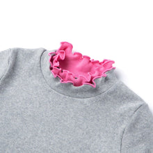 将图片加载到图库查看器,girls melange frilled t-shirt
