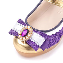 Load image into Gallery viewer, purple mary jane shoes with led for girls