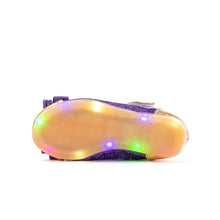 Load image into Gallery viewer, purple mary jane shoes with led for girls