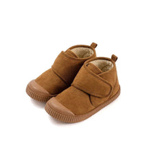 Load image into Gallery viewer, kids brown fur boots