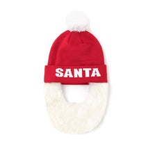 将图片加载到图库查看器,'Santa Claus' Beanie Fur Hat (Detachable Beard)
