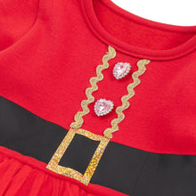 将图片加载到图库查看器,girls red santa dress