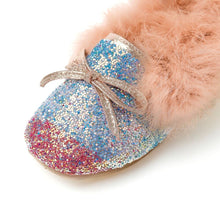 Load image into Gallery viewer, girls winter fur shoes