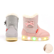 Load image into Gallery viewer, girls led padded boots