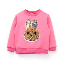 将图片加载到图库查看器,girls pink reversible sequin sweatshirt