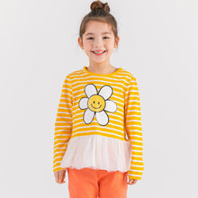 将图片加载到图库查看器,girls yellow striped t-shirt