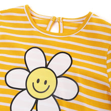 将图片加载到图库查看器,girls yellow striped t-shirt
