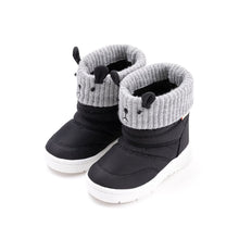Load image into Gallery viewer, kids black padded winter boots