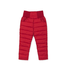 将图片加载到图库查看器,kids red padded pants