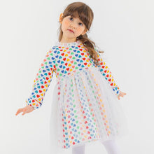 将图片加载到图库查看器,girls rainbow heart tulle dress