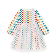 将图片加载到图库查看器,girls rainbow heart tulle dress