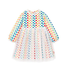 将图片加载到图库查看器,girls rainbow heart tulle dress