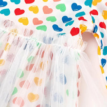 将图片加载到图库查看器,girls rainbow heart tulle dress