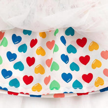 将图片加载到图库查看器,girls rainbow heart tulle skirt
