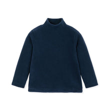 将图片加载到图库查看器,kids navy warm fleece t-shirt