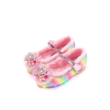Load image into Gallery viewer, girls pink fur mary jane shoes