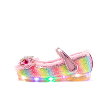 Load image into Gallery viewer, girls pink fur mary jane shoes