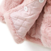 Load image into Gallery viewer, girls pink shearling coat
