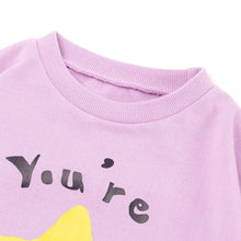 将图片加载到图库查看器,kids lavender sweatshirt