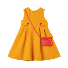 Load image into Gallery viewer, girls yellow wool dress