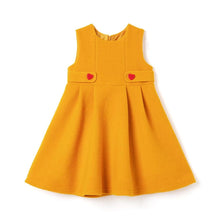 Load image into Gallery viewer, girls yellow wool dress