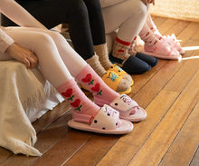 将图片加载到图库查看器，Dot Cat Floor Noise Reduction Slippers

