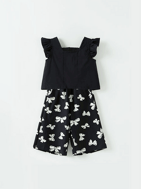 Black Ribbon Outfit Set