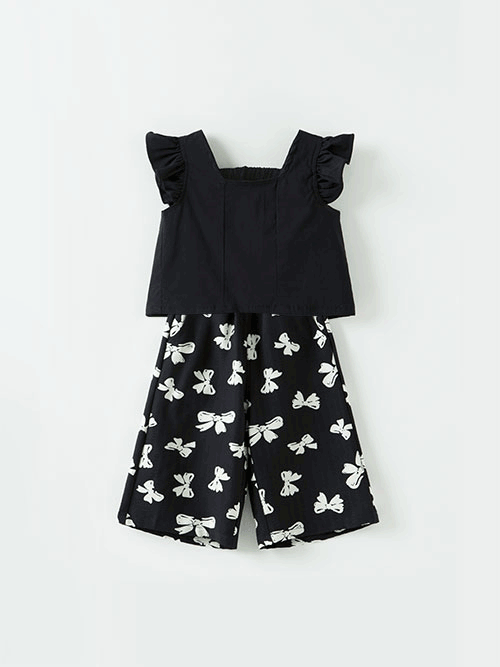 Black Ribbon Outfit Set