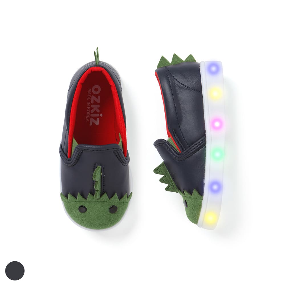 'Spiky Dinosaur' LED Slip-On Shoes
