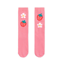 将图片加载到图库查看器，&#39;Flower Strawberry&#39; Non-Slip Socks (Pouch Set)
