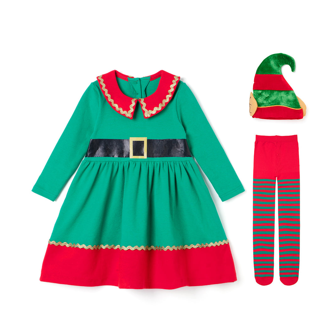 'Merry Fairy Girl' Dress(Hat and Stockings Set)