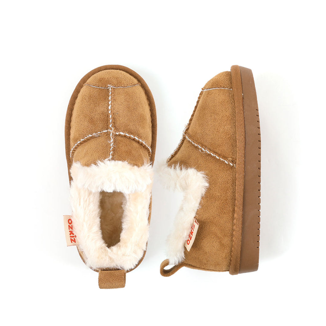 'Browny' Fur Slip-On Shoes