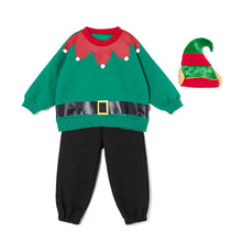 Load image into Gallery viewer, &#39;Merry Fairy Boy&#39; Warm Fleece Top and Bottom Set(Hat Set)
