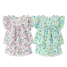 Load image into Gallery viewer, girls flower pattern outfit set
