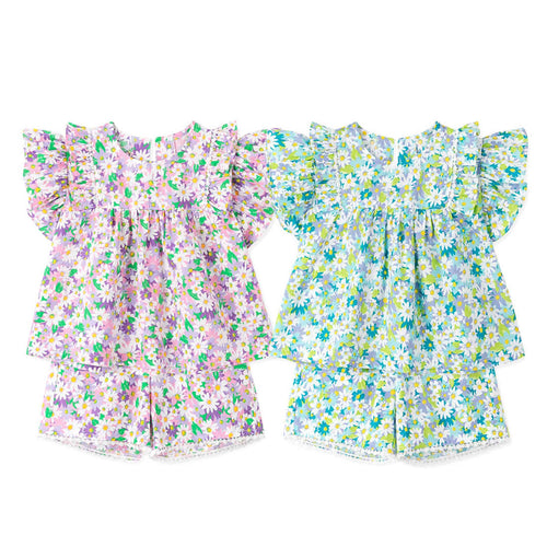 girls flower pattern outfit set